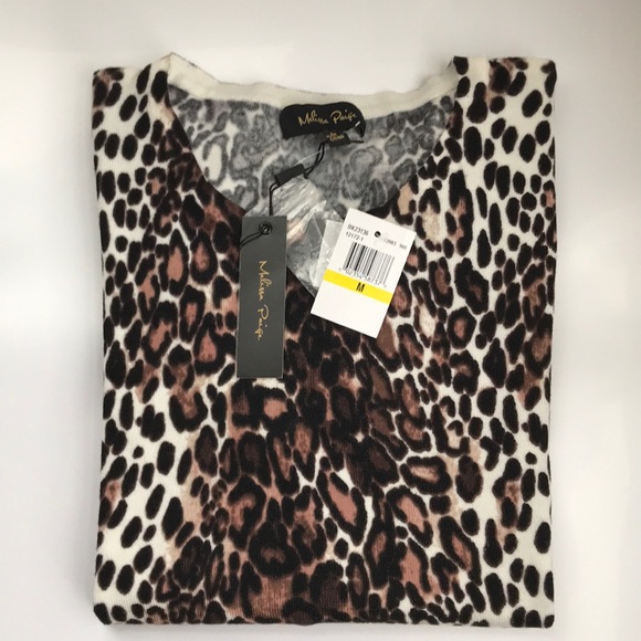 NWT Leopard-print SZ M pullover sweater - Picture 1 of 4